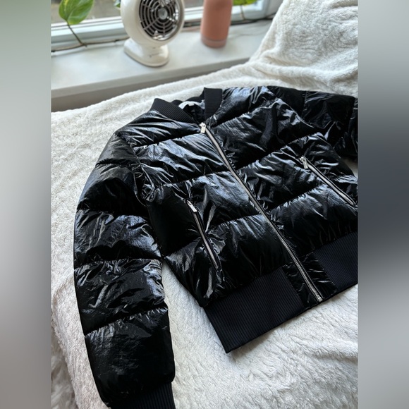 NWOT Calvin Klein Shiny Puffer Bomber - Picture 2 of 15
